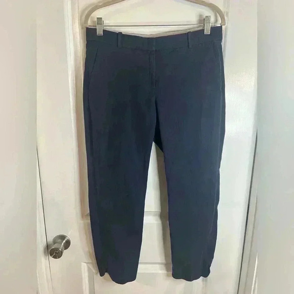 J. Crew Women’s Navy Blue Cropped Dress Pants - Size 6 - Picture 1 of 6